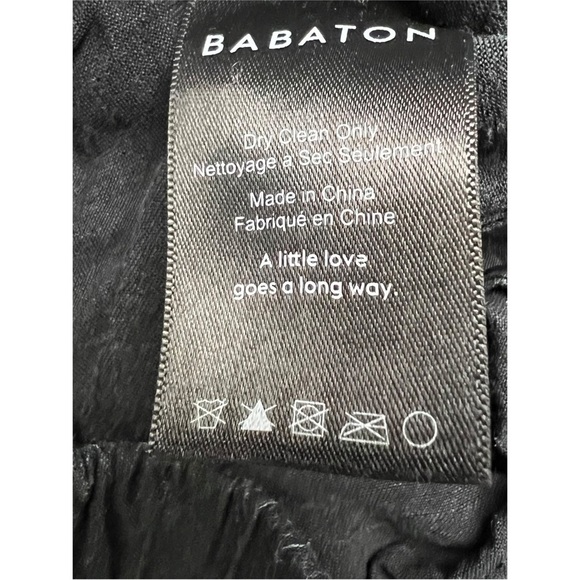 Aritzia Babaton Linen Blend Black Pull On Trouser Pants XS - Picture 3 of 5